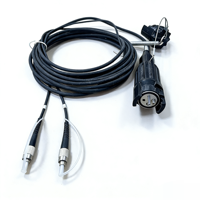Connecteur optique extérieur noir à prix d'usine, câble blindé de terrain FC YZB, assemblages de fibres à 2 cœurs
