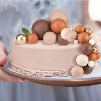 80-teiliges Kaffee-Weiß-Gold Schaumstoffball-Set Geburtstag Hochzeit Kuchen-Dekorations-Set Party-Dekorationszubehör