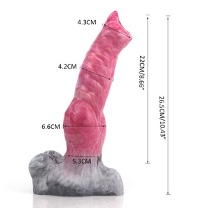 FAAK Remote Control Vibrator Animal Dog <b>Dildo</b> Vibrating Knot Penis With Sucker Silicon Color Large Anal Plug Sex Toys - Product Image 4