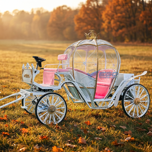 Magnifique Chariot Électrique Citrouille à Chevaux, Voiturette Princesse Citrouille à Chevaux, Véhicule Électrique pour Enfants - Product Image 1