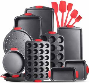 Juego de 15 Moldes de Silicona Antiadherentes para Pizza, Galletas y Muffins - Product Image 1