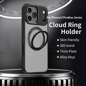 Étui de téléphone portable de luxe en TPU magnétique antichoc avec anneau rotatif à <span class=keywords><strong>360</strong></span>° et béquille, toucher soyeux, pour iPhone 17 <span class=keywords><strong>Air</strong></span> Pro <span class=keywords><strong>Max</strong></span> - Product Image 6