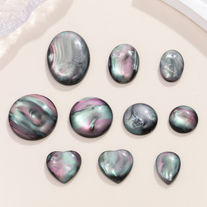 Cuentas de resina en forma de lágrima, blancas, planas, con forma de gota de agua, para la fabricación de pendientes, componentes para joyería. - Product Image 3
