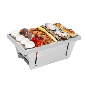 QCOEM Vỉ Nướng Bbq Di Động Trong Vườn Ngoài Trời Đơn Giản Dùng Trong Nhà Than Có Thể Gập Lại