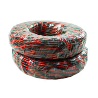 Cable Flexible de Par Trenzado RVS, Tamaños 2x0.75, 2x1.0, 2x1.5, Núcleo Trenzado Rojo y Negro para Cableado de Sistemas PA, Fácil Instalación en Conductos
