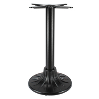 Pied de table industriel antique rétro noir rond robuste pour bar, restaurant, café, bistrot, base de table en métal, fonte, meubles