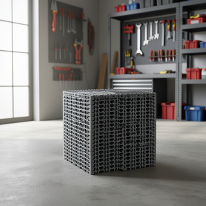 Dalles de sol modulaires emboîtables 12x12, coussinets antidérapants gris clair pour garage, 24 pièces à assembler - Product Image 2