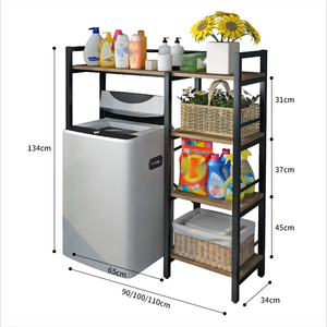 Support de rangement pour serviettes 3 niveaux en acier carbone, type sur pied, solution tout-en-un pour salle de bain, multifonction, offre directe - Product Image 2