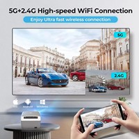 Veacine T6PLUS proyektor LED Mini portabel, produk cerdas Beamer 1080P mendukung Home Theater 230 ANSI Lumens 8G WiFi6 fokus