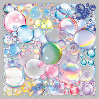 50 autocollants transparents à bulles de style Ins, exquis et rêveurs, personnalisés en usine, pour papeterie et chambres de filles