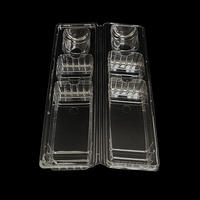 Boîte en plastique PET à clapet jetable personnalisable pour le transport d'artisanat de fleurs vente directe d'usine de graines et de plantes