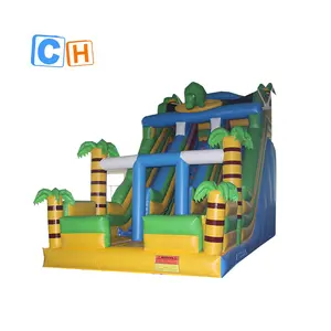 Casa di rimbalzo per bambini commerciali di buona qualità con scivolo combinato castello di salto gonfiabile a tema animale scivolo gonfiabile per parco divertimenti
