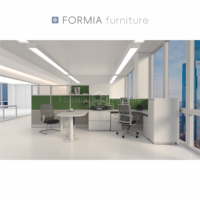 Ensemble de mobilier de bureau modulaire moderne, cadre de bureau, postes de travail, bureau pour 2 personnes, cloison