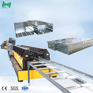 Ligne de production automatique de chemins de câbles en acier galvanisé perforé, machine de formage à froid pour la gestion industrielle des câbles - Product Image 1
