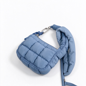 Cute Mini Quilted Puffer <b>Wristlet</b> <b>Bag</b> for Women Small Fluffy Evening Handbag Zipper Waterproof Lipstick Print Creative Gift - Product Image 4
