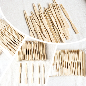Palillos <span class=keywords><strong>de</strong></span> Bambú Ecológicos Desechables <span class=keywords><strong>de</strong></span> 9cm y 10cm, Tenedores Biodegradables <span class=keywords><strong>para</strong></span> Frutas, <span class=keywords><strong>para</strong></span> <span class=keywords><strong>Restaurantes</strong></span>, <span class=keywords><strong>Navidad</strong></span>, Bodas y Fiestas - Product Image 2