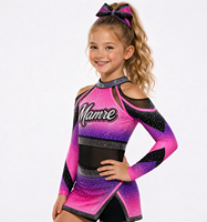 Uniforme de cheerleading personnalisé de luxe avec cristaux pour filles et adultes, équipes de cheerleading All Star, polyester, spandex, antibactérien