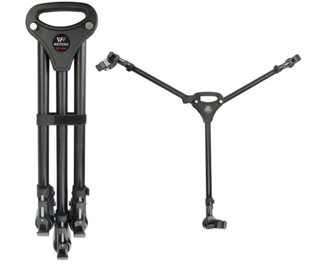 WF WT800 Metal Dolly for Heavy Duty Tripod /Roller with Adjustable Leg Mounts and Large Rubber Wheels for Photo Video Lighting