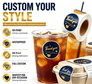 Etiquetas Personalizadas Impresas en Rollo, Etiquetas de Embalaje Brillantes, Resistentes al Agua y Duraderas <span class=keywords><strong>para</strong></span> Botellas de Jugo y Alimentos, Pegatinas Redondas Ecológicas en Rollo - Product Image 2