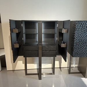 Modern Light Luxury Wine Cabinet High-end Glass Door Household Living Room Led Display <b>Storage</b> Pj-cb10 Dining Table Sets for - Product Image 5