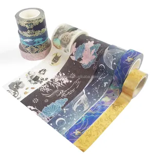 Hình nền đầy màu sắc Washi masking tape tùy chỉnh in ấn băng dính