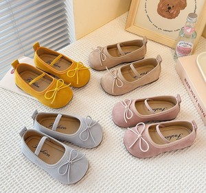 Chaussons de princesse souples pour enfants printemps-automne, nouvelle version coréenne, sandales bébé avec nœud, petites chaussures en cuir - Product Image 2