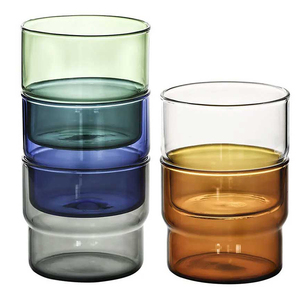 Té Beber Postre 200ml Taza irrompible de color Tazas de vidrio de borosilicato resistentes al calor - Product Image 1