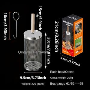 Vente chaude d'été Accessoires de <span class=keywords><strong>barbecue</strong></span> Cylindre de <span class=keywords><strong>barbecue</strong></span> Vente directe d'usine Acceptation Personnalisation Panier à griller roulant - Product Image 3