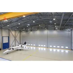 Hangar préfabriqué pour avions à ossature métallique à structure métallique isolé de grande portée