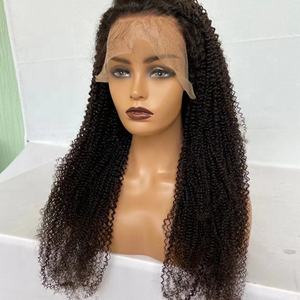 Perruques bouclées brésiliennes en gros, sans colle, vierges Remy, pré-épilées, 13x4 13x6, transparentes, 4C <span class=keywords><strong>Afro</strong></span> Kinky, avec baby hair - Product Image 1