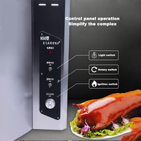 Four à canard rôti à gaz automatique commercial four à poulet rôti rotatif électrique four à poisson rôti à vent chaud