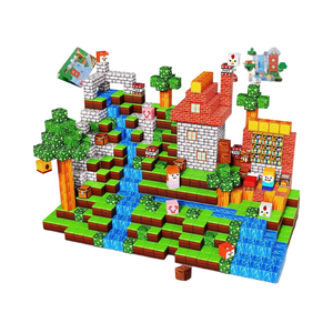 100 pièces Cube de construction magnétique carreaux sensoriels Montessori STEM empilable jouet Constructions pour <span class=keywords><strong>les</strong></span> tout-petits âgés de 5 à 7 ans - Product Image 1