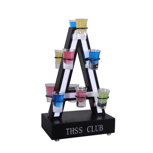 Thss Club LED Shot Glass <b>Rack</b> A Frame Illuminated Cup Holder Party Bar KTV Nightclub <b>Drink</b> Stand - Product Image 5