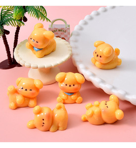 Mignon chiot <span class=keywords><strong>Golden</strong></span> <span class=keywords><strong>Retriever</strong></span> <span class=keywords><strong>miniature</strong></span>, accessoires de bijoux DIY, décoration de maison de poupée, ornements de voiture de bureau, accessoires de colle crème - Product Image 6