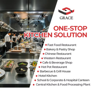 GRACEステンレススチール制の商业キッチン用品セット、ファストフードレストラン、インダストリアルキッチン、ケータリングに最适 - Product Image 5