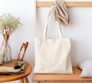 Sac fourre-tout en toile de coton élégant, personnalisable avec logo imprimé, grande capacité, vente en gros - Product Image 1