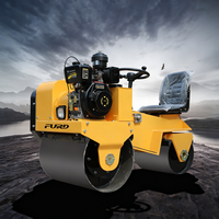 Offre Spéciale FURD Compacteur Vibratoire à Double Tambour avec Moteur 5.4HP/9HP et Pompe Hydraulique pour Mini-Compacteur d'Asphalte et Construction Routière