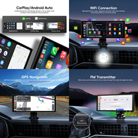 Podofo 10.25 "2 + 32G Android Portable sans fil Carplay écran Android Auto autoradio Autoradio stéréo GPS Wifi TYP-C vente en gros