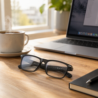 Lunettes Intelligentes Sans Fil IA – Appel Mains Libres, Double Batterie 8H, Contrôle Tactile – Lunettes Connectées Confortables à Porter