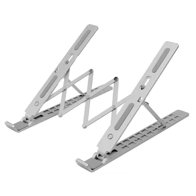 Portable Foldable Aluminum Alloy Laptop Stand 6-Knot Lift Adjustment Adjustable for Laptops/Notebooks/Tablet PCs for Desk Living