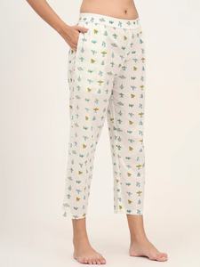 Conjunto de Pijama de Algodón con Estampado Floral y Manga 3/4 para Mujer, Ropa de Dormir con Estampado a Mano, Ropa de Noche para Mujer en Color Sólido, Precio al por Mayor Disponible - Product Image 5