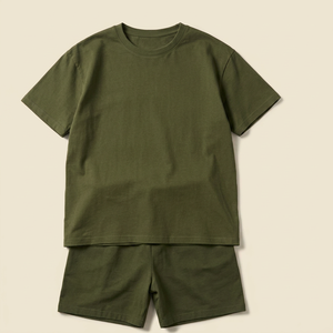 Ensemble 2 pièces été pour adolescents : T-shirt oversize et short – <span class=keywords><strong>Tenue</strong></span> décontractée streetwear unisexe pour garçons et filles – Vente en gros OEM personnalisée - Product Image 4