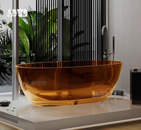 Baignoires en résine transparente de couleur couleurs personnalisées baignoire douche baignoire design simple de luxe haut de gamme baignoire acrylique et pierre jakuzi