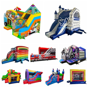 สไลเดอร์เป่าลมขนาดเล็กหลากสีสัน ดีไซน์หลากเฉดสี ศูนย์รวมความสนุกขนาดกะทัดรัด สำหรับเด็ก ความบันเทิงในสวนหลังบ้าน - Product Image 4