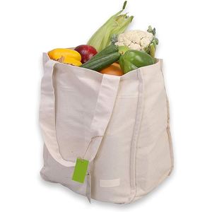 Nueva Bolsa de Compras de Algodón 100% Orgánico, Ecológica, Plegable, de Lona, para Compras, para Regalos, con Estampado Personalizado al por Mayor - Product Image 1