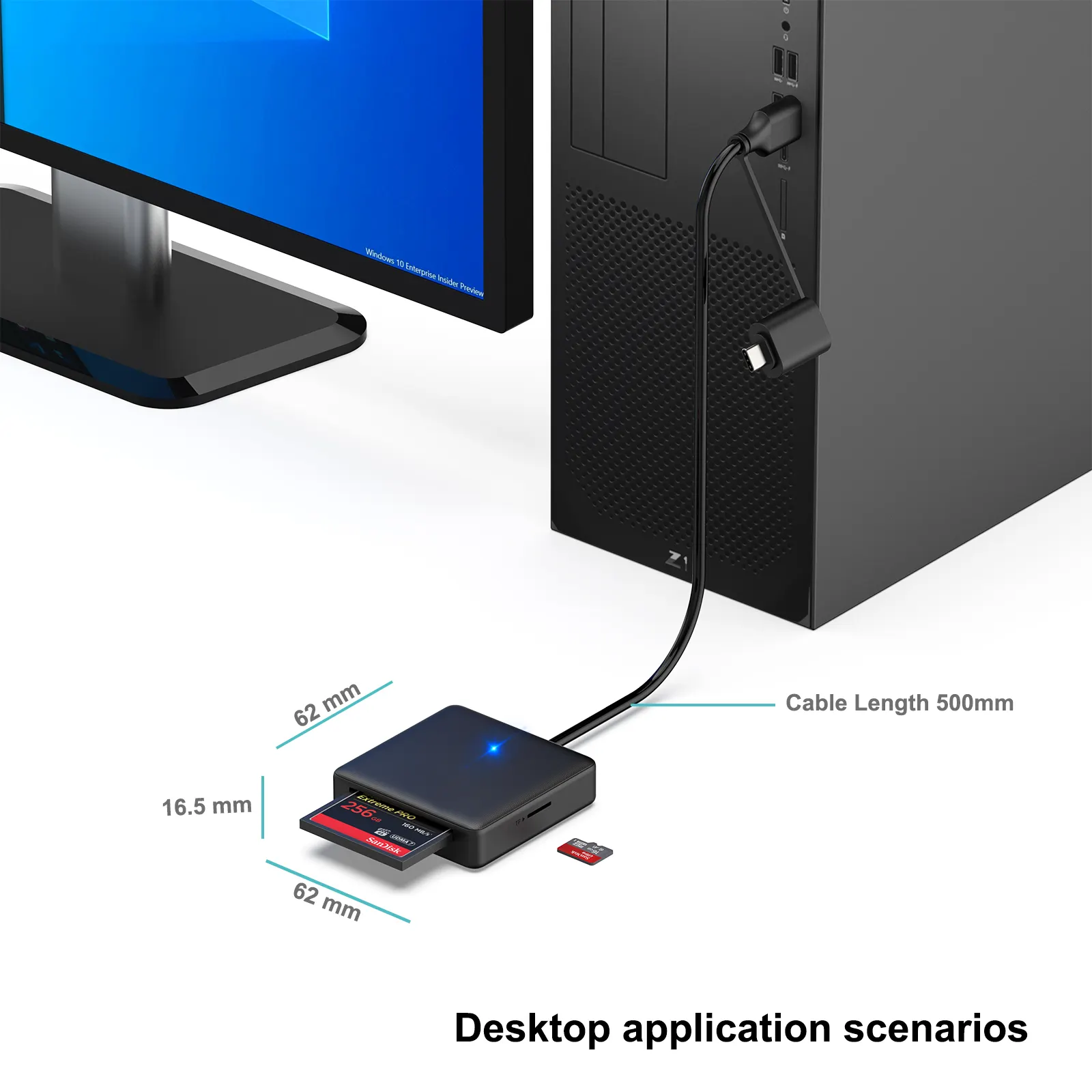 Lector de tarjetas de memoria personalizado, adaptador de lector de tarjetas USB 4 en 1 a SD Micro-SD MS CF compatible con iPhone 15 Pro/Max,