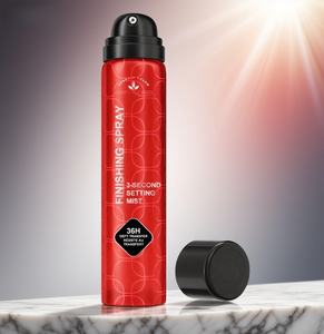 Spray Fijador Mate Iridescente 18H Personalizado. Resistente al agua y transferencia, SPF 30, acabado fresco para piel madura - Product Image 1