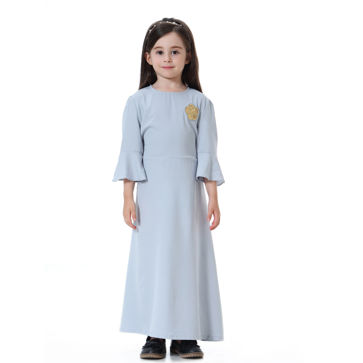 Soild Color Children Islamic Long Dress Muslim Girl Kaftan Dubai Abaya  Latest Burqa Designs Hijab Graduation Outfits| Alibaba.com