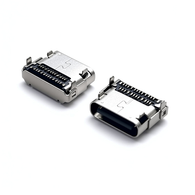 OEM Manufacturer Free Samples Supported Good Price Customizable USB Type-C 24 Pin Female SMT Mounted Top PCB 6.75mm Connector