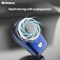 MARSKE Alat Cukur Elektrik Mini Portable USB Tahan Air IPX6 Basah/Kering Isi Ulang Daya untuk Wajah, Waktu Kerja 90 Menit untuk Hotel dan Rumah Tangga